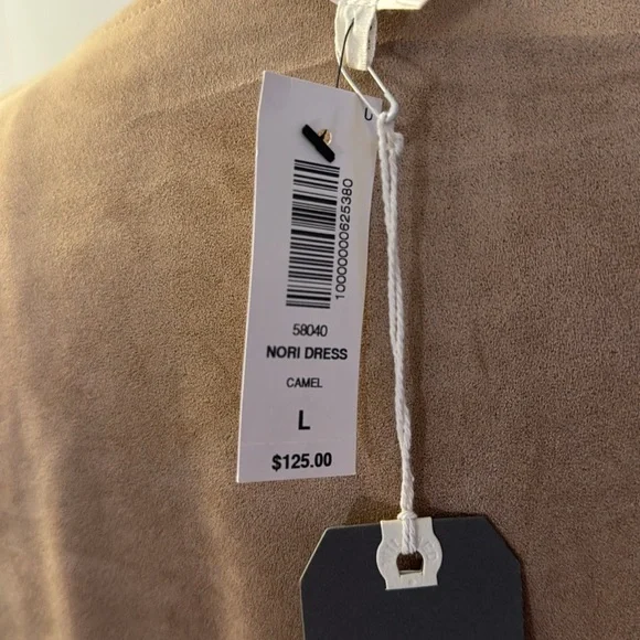 Wilfred Free Nori dress in camel - cap sleeve midi - Picture 8 of 9